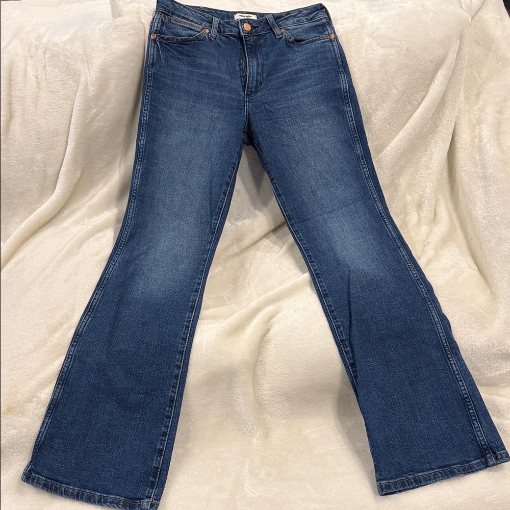 Wrangler Women's Dark Blue Flare Jeans